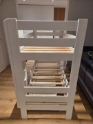 Łóżko piętrowe dziecięce białe sosnowe 80X160