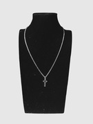 Delikatny naszyjnik pancerka 50 cm + 5 cm przedłużka, krzyżyk