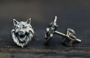 Kolczyki wilki wilk wilczek .Srebro 925