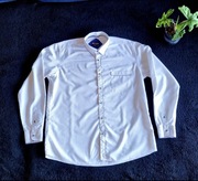 Koszula Momodely L Biała Kropki Krata Elegancka Klasyczna Długi Rękaw