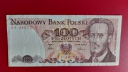 Banknot 100 zł z 1986r, Seria SF