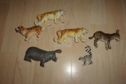 schleich hipopotam figurka tygrys pies osioł 