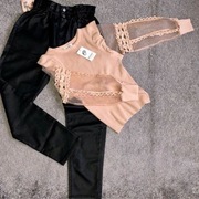 Spodnie czarne imitacja skora