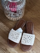 ZARA klapki szydełko 36