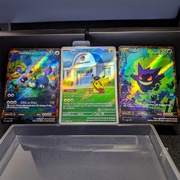 Zestaw 3 kart holo fanmade: Pikachu + Halloween Snorlax & Gengar