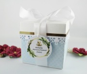 Elegancki box na I Komunię  dla chłopca prezent z życzeniami