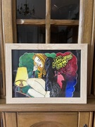 kolorowy akwarelowy obraz