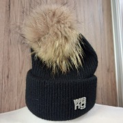 Jenot naturalny czapka +broszka