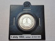 1 zł złoty 1993 Stan I menniczy (8)