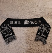 Szalik zimowy czarny Hail Satan