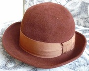 Kapelusz damski, brązowy, rozmiar 56