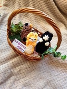 Szydełkowe breloki kotki 