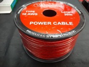 Kabel zasilający, samochodowy audio 4mm rolka 30m