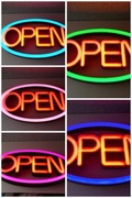 Neon led OPEN Szyld- Tablica Multi - Color z pilotem..