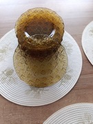 Piękny zestaw talerzy miodowych PRL, śr.17,5cm - 10szt