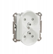 Schneider Sedna Design Gniazdko podwójne białe