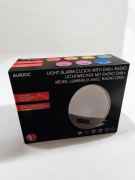 AURIOL BUDZIK Z FUNKCJĄ RADIA , PODŚWIETLENIE LED