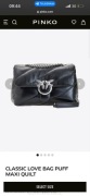 Torebka Pinko quilted nappa shoulder bag love bag puff with chain