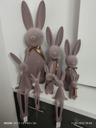 Zestaw zajączków Wielkanocnych flokowanych