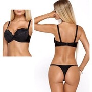 Komplet biustonosz puch-up stringi -50% cena