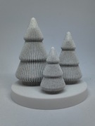 Świąteczna choinka (zestaw 3 sztuk) nowoczesna dekoracja