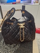 Torebka Channel S25 black lather nowość 