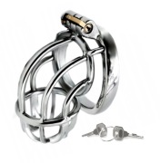 Stalowy Pas cnoty Chastity cage Zintegrowany Dilator oring 45mm