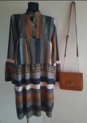 Tunika New Collection zielony,camel,niebieski 