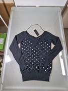 Sweter Terranova z Dużym Dekoltem w Gwiazdki S