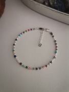  Srebna bransoletka amulet kamien czaroit sugilit