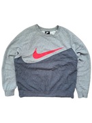 Piękna Dwukolorowa bluza Nike logo duże czerwone logo na przodzie