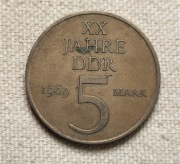 Niemcy DDR - moneta - 5 Marek 1969 - XX 20 LAT DDR