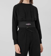 Bluza crop top z marszczeniem na froncie damska