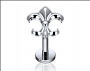 kolczyk tytanowy labret 1.2/8 z ozdobną nakrętka helix lobe z