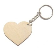 BRELOK DREWNIANE SERCE 5cm BRELOCZEK breloki do kluczy ze sklejki 10 SZTUK