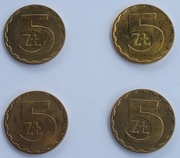4 monety 5 zł złotych z 1980, 1982, 1983, 1984 - ŁADNE - MENNICZE