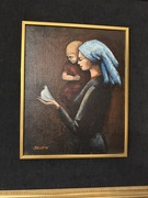 Piękny stary obraz olejny Ryszard Skupin cenny 