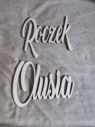 Napis Roczek imię ze sklejki wysokość 18 cm