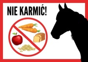 Tabliczka PCV Nie karmić koni