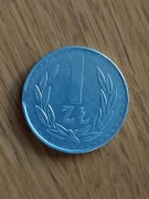 1 zł.1987 rok destrukt końcówka blachy
