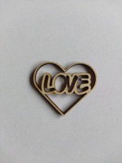 Serce Love decoupage 35mm
