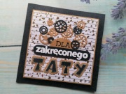 Kartka "Dla Zakręconego TATY" #2, Dzień Ojca, handmade, 15x15