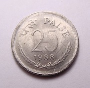 Indie 25 paisa 1988 Kalkuta PIĘKNA!