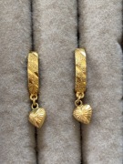 Kolczyki Asos sterling silver srebro pozłacane