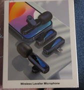 2x Mikrofon krawatowy bezprzewodowy do telefonu USB-C 1x odbiornik