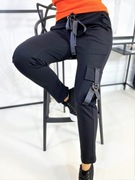 Czarne spodnie bojówki LaLeLi L