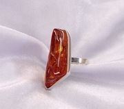 Pierścionek - Srebro i Bursztyn