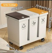 Kosz na śmieci 60L segregacja 3x20L DUŻY NOWY 