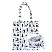 Torba na zakupy bawełniana - Koty z serduszkiem