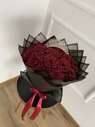 Róże z wstążki  Bukiet ozdobny  Prezent na każdą okazję 20 RÓŻ